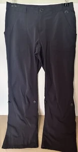 Pantaloni donna Eastern Mountain Sports neri leggeri cotone/nylon con linguetta a rotolo taglia 10r - Foto 1 di 13