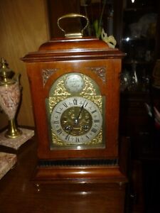 Small Vintage Walnut Striking Bracket Clock In Good Working Order