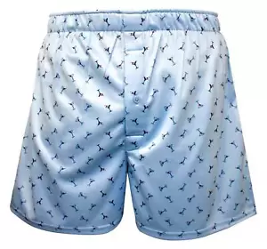 Horn Legend Men's Manhattan Performance Polyester Boxers - Oxford Blue - Picture 1 of 2
