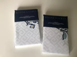 Ralph Lauren BLANC BLEU FALLON (2) STANDARD Pillow Sham MSRP $130.00 each - Picture 1 of 4