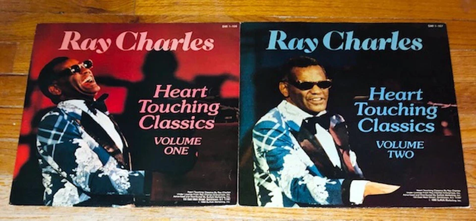 Ray Charles Heart Touching Classics Volume 1 & 2 Vinyl Records LP Album 1986 - Image 1 of 1