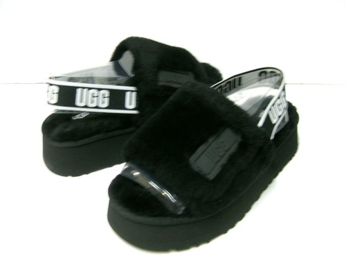 UGG DISCO SLIDE SCIVOLO DONNA NERO US 8 UK 6 EU 39