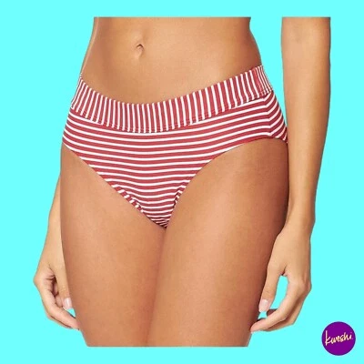 Pantalones de bikini de playa ESPRIT Granada para mujer, cintura media, rayas, rojo, Reino Unido 10 Foto 1 de 4