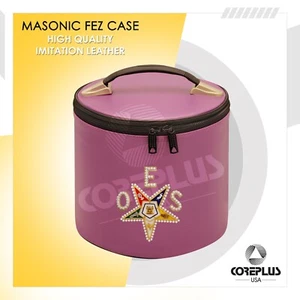 Hand Embroidery OES Rhinestone Star & Letters Fez Case Imitation Leather - Picture 1 of 6