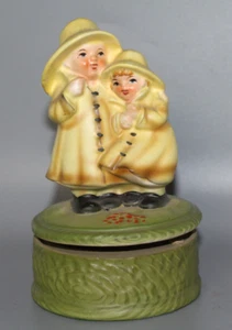 Vintage Ceramic Raindrops Keep Falling on My Head Rotating Music Box 6 3/4" - Picture 1 of 6