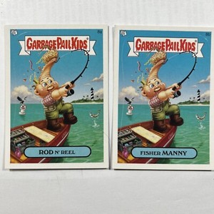 Topps Garbage Pail Kids Series 6 ROD N REEL 8a + FISHER MANNY 8b