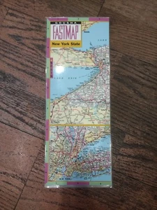 Mapa plegable laminado (FM) FastMap del estado de Nueva York - Imagen 1 de 2
