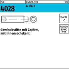 Gewindestift ISO 4028 Zapfen/Innensechskant M 3 x 4 A 1/A 2