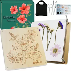 Large Flower Press,11X11 Inch (28X28Cm) 10 Layers Wooden Flower Pressing Kit DIY - Picture 1 of 6