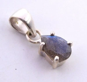 1.90 GM 925 Plata de Ley AAA Calidad Negro Arcoiris Corte Piedra Colgante M-956 - Imagen 1 de 1