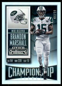 2015 Panini Contenders Championship Ticket #83 Brandon Marshall /99