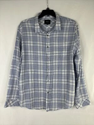 Rails Wyatt Shirt Mens Size XXL White Blue Plaid Long Sleeve Button Up Cotton - Image 1 of 4