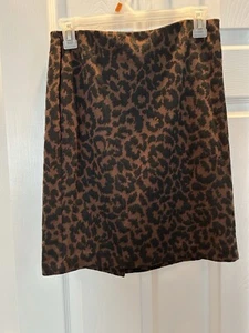 ELLEN TRACY ~ SIZE SMALL ~ Cheetah Leopard Print ~ Full Skirt~ Split~Womens~VGC~ - Picture 1 of 6