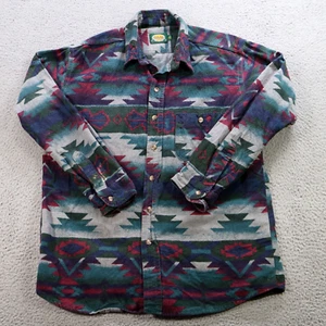 VINTAGE Cabelas Shirt Mens Extra Large Chamois Aztec Southwest Hipster American - Picture 1 of 11