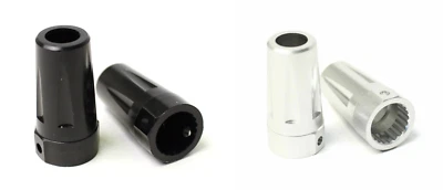 RACERS EDGE RCE1871 1/10 YETI Wraith SMT10 ALUMINUM REAR AXLE CUPS Black Silver - Image 1 of 2