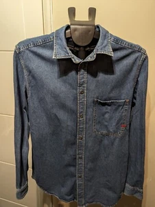 Camicia jeans Diesel da uomo denim spesso, taglia L, ottime condizioni, bottone in metallo - Foto 1 di 6