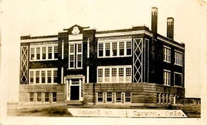 KIT CARSON, COLORADO, SCHOOL BUILDING, RPPC, VINTAGE POSTCARD (X18) - Picture 1 of 2