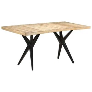 Dining Table 160x80x76 cm Rough Mango Wood - Picture 1 of 11