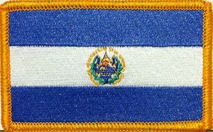 Parche de bandera de EL SALVADOR con gancho adhesivo sujetador militar táctico emblema dorado - Imagen 1 de 1