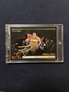 2018-19 Noir Nikola Jokic Spotlight Signatures 94/99 GOLD INK ON CARD AUTO