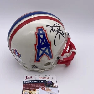 Ken Snake Stabler HOF Houston Oilers Signed Mini Helmet JSA Certified Raiders - Picture 1 of 1