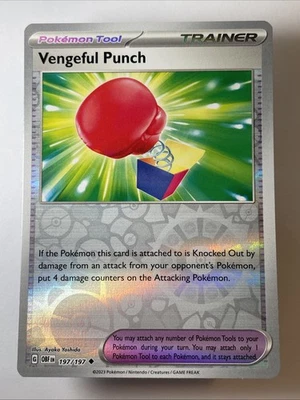 Vengeful Punch 197/197 - Sv03: Obsidian Flames Reverse Holo (NM) - Image 1 of 2