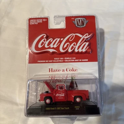M2 Machines 1:64 Coca-Cola 1956 Ford F-100 Tow Truck, Die Cast, 2018 NEW LT - Image 1 of 4
