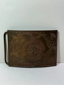 AMERICAN EXPRESS CO. COLORADO - TIFFANY & CO.  VINTAGE BRASS BELT BUCKLE - Picture 1 of 6