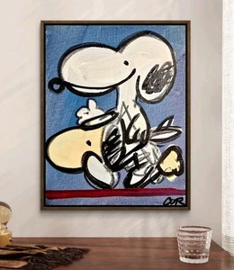CORBELLIC ORIGINAL PAINTING 10x8 ABSTRACT DOG MODERN POP ART IMPRESSIONISM DECOR - Imagen 1 de 10
