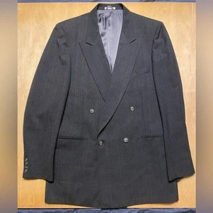 Giacca Tuta Doppiopetto Hardy Amies Grigio Blazer Cappotto Sportivo 42L - Foto 1 di 8
