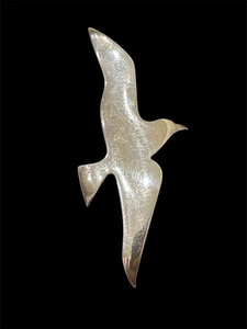 Vtg International Sterling Modernist Seagull Bird 3.5” Lg Pendant Brooch 925 - Picture 1 of 4