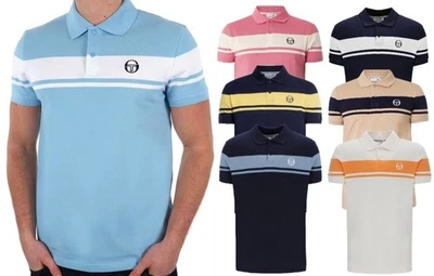 Sergio Tacchini Men's Retro Young Line Polo Shirt Cotton Collared Top New S-4XL - Image 1 of 4