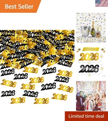 Confeti 500 Piezas Negro Brillante y Dorado 2026 Nuevo para Celebraciones Elegantes Foto 1 de 4