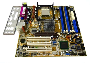 ASUS P4P800-VM socket 478 with Intel Celeron 310 2.13 GHz CPU + IO Shield - Picture 1 of 4