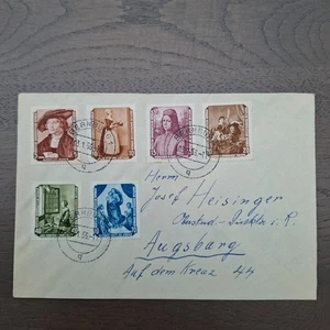 DDR 1955 Satz 504/09 Dresden Art Gallery gebraucht auf Umschlag Bernburg - Picture 1 of 2