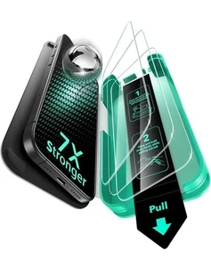 ESR 3 Pack 9H+ Glass for iPhone 16 Pro Screen Protector, Military Grade Shatter - Photo 1 sur 1