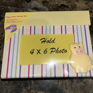 Piggy Photo Storage Box Holds 160 4" x 6" Photos New Sealed - Picture 1 of 4