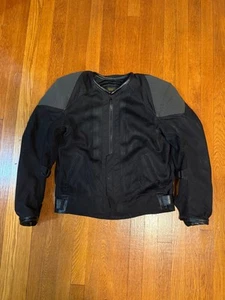 Vintage Vanson Motorcycle Jacket Medium Black Armored Mesh Cordura Ceramic - Picture 1 of 3