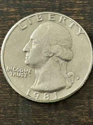 Multiple Rare Errors 1981 D Quarter Coin, Several Errors - Image 1 of 4