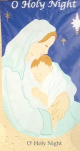 NEW CREATIVE HOLY NIGHT LARGE APPLIQUE FLAG FREE SHIPPING - Picture 1 of 1