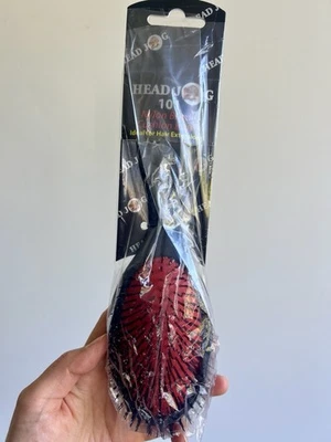 Head Jog 101 Nylon Paddle Bristle Brush Red & Black Nylon Cushion Brush - Image 1 of 3