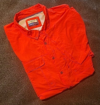 MAGELLAN  Shirt Short Sleeve Button Down Coral Men's Size 4XL - Image 1 of 4