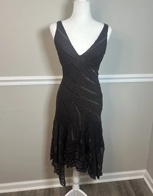 Vestido De Colección Y2K Alexia Admor Marrón Babydoll Corte Sesgado Asimétrico L Hada del Bosque Foto 1 de 4