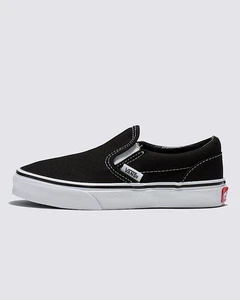 Vans Unisex Classic Slip-On Black/True White VN000ZBU6BT Skate Shoe Kids Size 13 - Picture 1 of 4