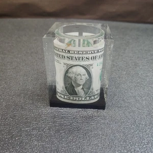 Vintage 1969 Serie D One Dollar Banknote in Acrylglas 3 cm groß - Bild 1 von 9