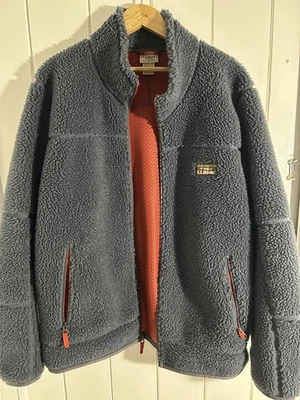 L.L. Chaqueta polar Bean Mountain Pile cremallera completa azul para hombre talla XL Foto 1 de 4