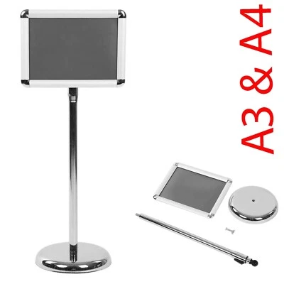 A3/A4 Pedestal Poster Stand Display Floor Stand Sign Menu Outdoor External Holdr