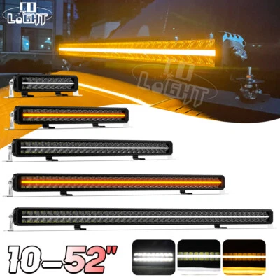 Led Night Light Bar 10" 22" 32" 42" 52" Amber White DRL Park Light Dual Function - Image 1 of 4