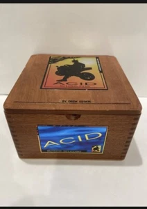 QTY AVBL Drew Estate ACID Blondie Belicoso Cigar Box 7.25x7.25x4.25 SOLID WOOD - Picture 1 of 1