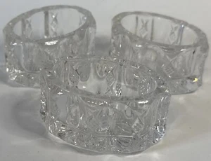 Vintage Glass Open Salts Oval Clear Set Of 3 - Picture 1 of 14